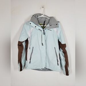 HANNAH Light Blue and Brown Jacket, Size 36